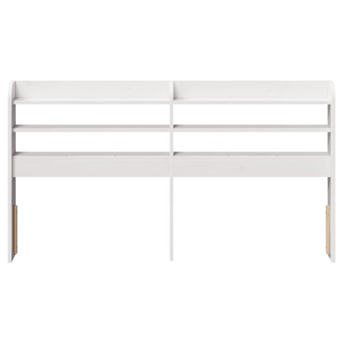 VidaXL (white, 150 x 16 x 82 cm) vidaXL Headboard with Shelves Bed Header Bed Headboard Solid Wood Pine 2
