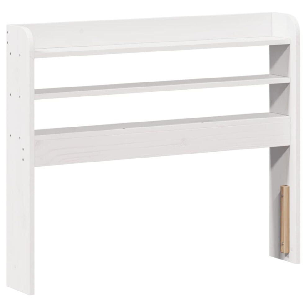 Vidaxl (, 110 X 16 X 82 Cm) Headboard With Shelves Bed Header Bed Headboard Solid Wood Pine White