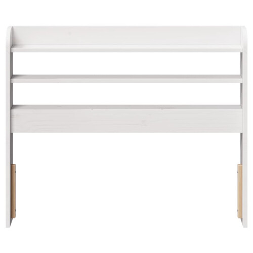 VidaXL (white, 100 x 16 x 82 cm) vidaXL Headboard with Shelves Bed Header Bed Headboard Solid Wood Pine 2
