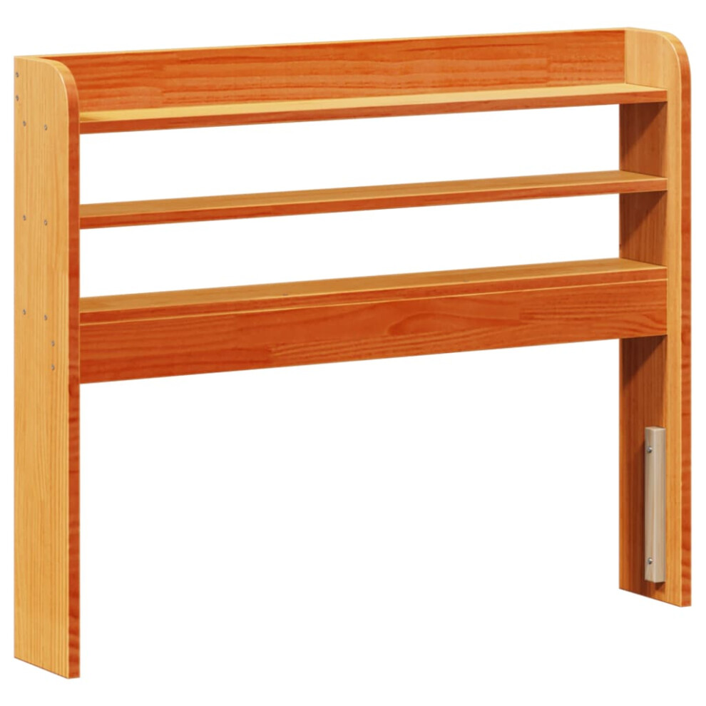Vidaxl (Wax 85 X 16 X 82 Cm) Headboard With Shelves Bed Header Bed Headboard Solid Wood Pine Brown