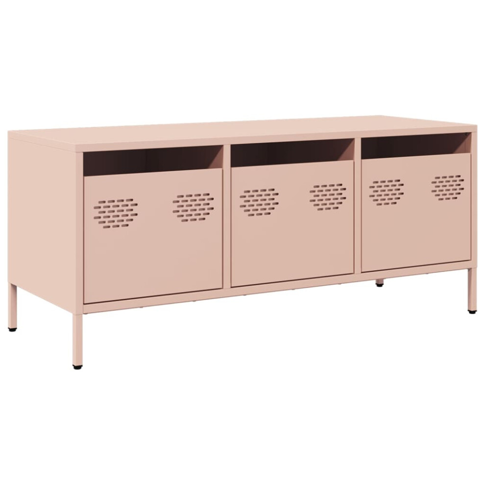 (pink, 101.5 x 39 x 43.5 cm) vidaXL TV Cabinet TV Stand Media Hifi Cabinet TV Unit Cold-rolled Steel