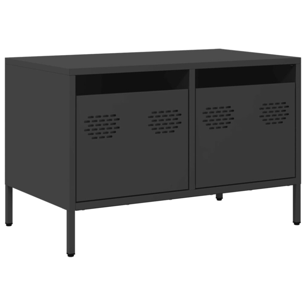 Vidaxl (Black, 68 X 39 X 43.5 Cm) Tv Cabinet Tv Stand Media Hifi Cabinet Tv Unit Cold-Rolled Steel