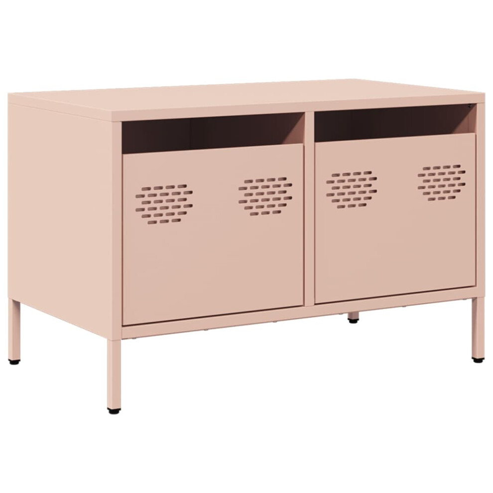 Vidaxl (Pink, 68 X 39 X 43.5 Cm) Tv Cabinet Tv Stand Media Hifi Cabinet Tv Unit Cold-Rolled Steel