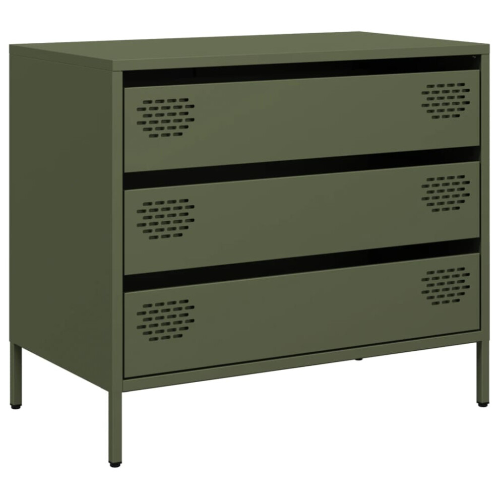Vidaxl (Green) Sideboard Cabinet Storage Cupboard Highboard Cold-Rolled Steel Green