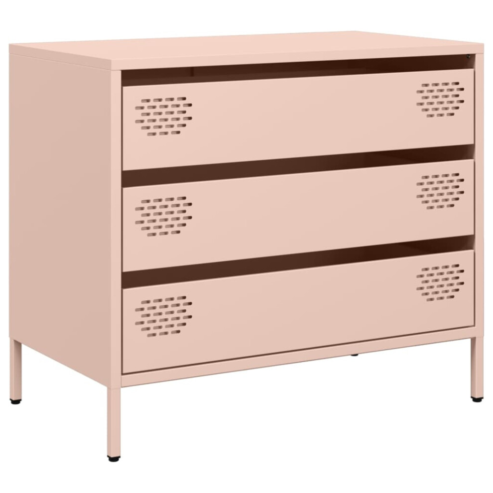 (pink) vidaXL Sideboard Cabinet Storage Cupboard Highboard Cold-rolled Steel