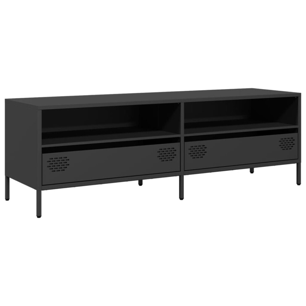 Vidaxl (Black, 135 X 39 X 43.5 Cm) Tv Cabinet Tv Stand Tv Unit Media Hifi Cabinet Cold-Rolled Steel