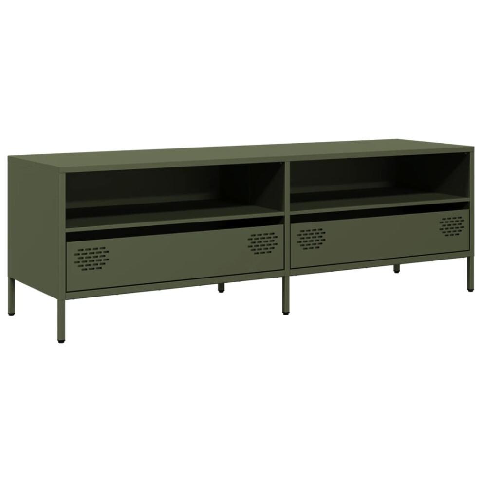 (olive green, 135 x 39 x 43.5 cm) vidaXL TV Cabinet TV Stand TV Unit Media Hifi Cabinet  Cold-rolled Steel