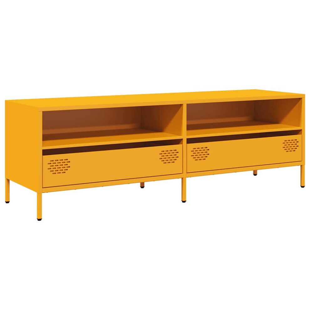 (mustard yellow, 135 x 39 x 43.5 cm) vidaXL TV Cabinet TV Stand TV Unit Media Hifi Cabinet  Cold-rolled Steel