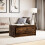 VidaXL (smoked oak) vidaXL Coffee Table with LED Lights Hallway Accent Side Table Engineered Wood 5
