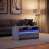VidaXL (grey sonoma) vidaXL Coffee Table with LED Lights Hall End Table Side Table Engineered Wood 5