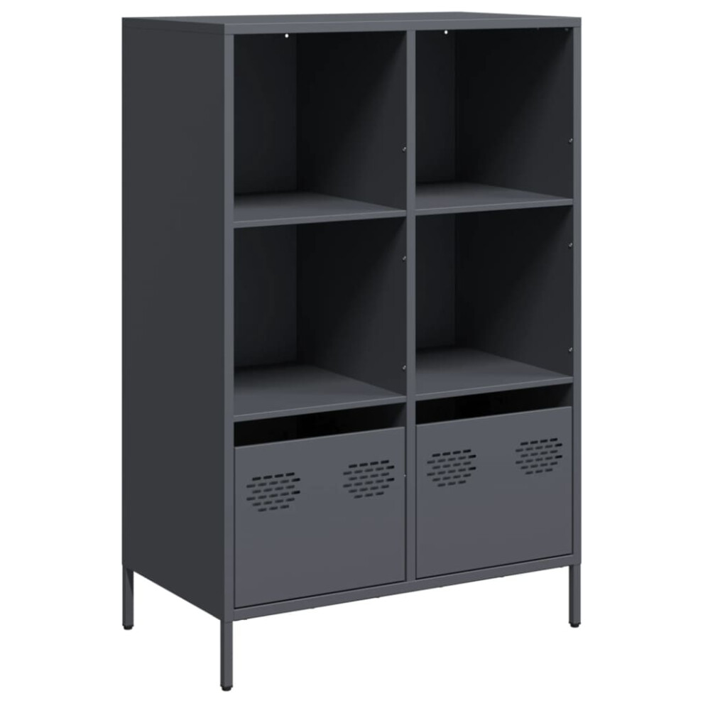 Vidaxl (Anthracite, 68X39x103,5 Cm) Highboard Sideboard Home Storage Side Cabinet Cupboard Buffet Steel