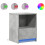 VidaXL (concrete grey, 1 pcs) vidaXL Bedside Cabinet with LED Lights Bed Table Engineered Wood 2