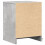 VidaXL (concrete grey, 1 pcs) vidaXL Bedside Cabinet with LED Lights Bed Table Engineered Wood 8