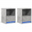 VidaXL (concrete grey, 2 pcs) vidaXL Bedside Cabinet with LED Lights Bed Table Engineered Wood 3