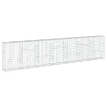 vidaXL Gabione mit Deckel 700x50x150 cm Verzinktes Eisen