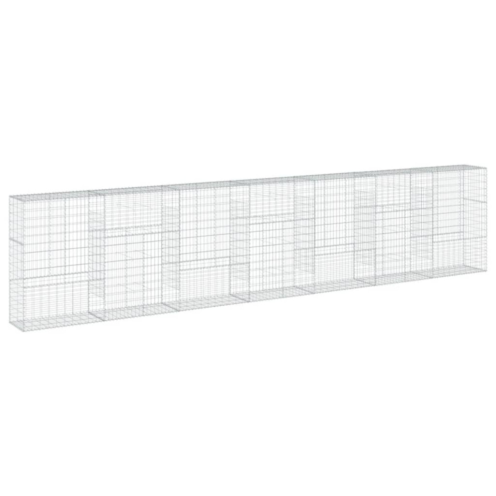 Vidaxl (700 X 50 X 150 Cm) Gabion Basket With Cover Gabion Raised Bed Gabion Cage Galvanised Iron