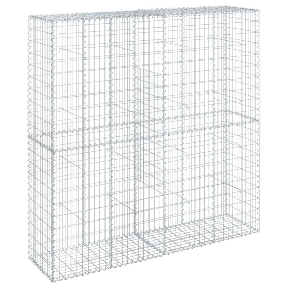 Vidaxl (200 X 50 X 200 Cm) Gabion Basket With Cover Gabion Raised Bed Gabion Cage Galvanised Iron