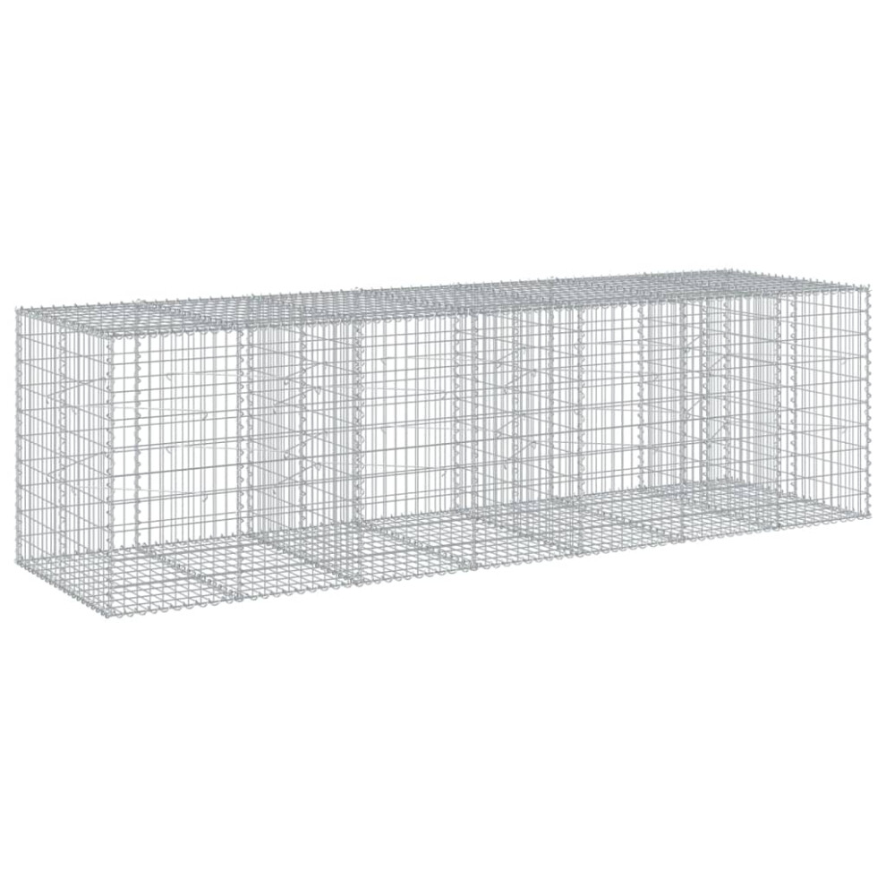 Vidaxl (350 X 100 X 100 Cm) Gabion Basket With Cover Gabion Raised Bed Gabion Cage Galvanised Iron