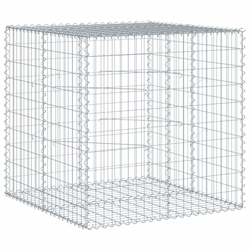 (100 x 100 x 100 cm) vidaXL Gabion Basket with Cover Gabion Raised Bed Gabion Cage Galvanised Iron