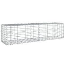 (200 x 50 x 50 cm) vidaXL Gabion Basket with Cover Gabion Raised Bed Gabion Cage Galvanised Iron