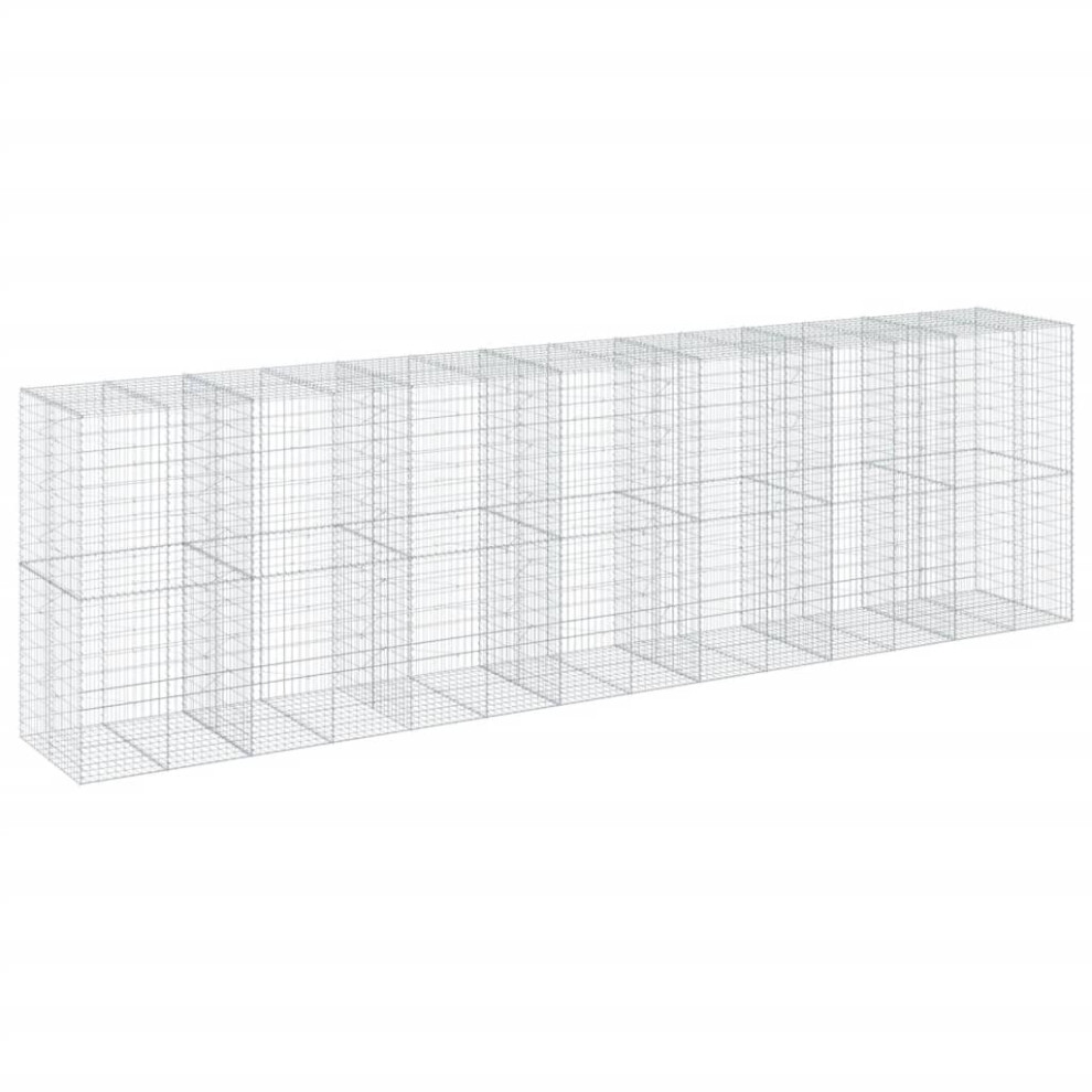 Vidaxl (700 X 100 X 200 Cm) Gabion Basket With Cover Gabion Raised Bed Gabion Cage Galvanised Iron