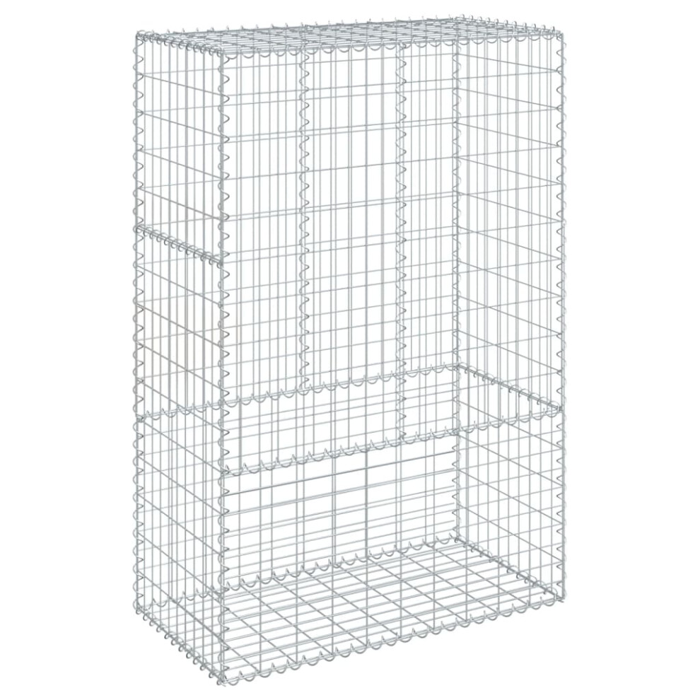 Vidaxl (100 X 50 X 150 Cm) Gabion Basket With Cover Gabion Raised Bed Gabion Cage Galvanised Iron