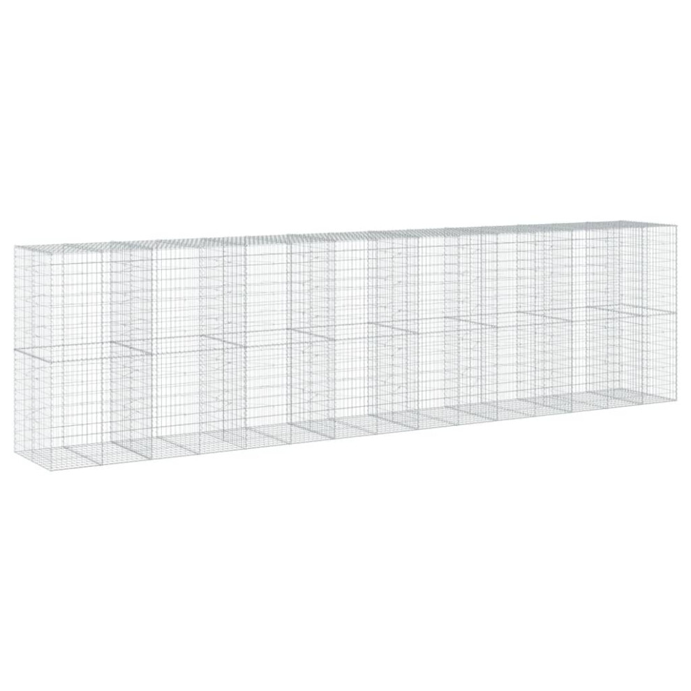 Vidaxl (750 X 100 X 200 Cm) Gabion Basket With Cover Gabion Raised Bed Gabion Cage Galvanised Iron