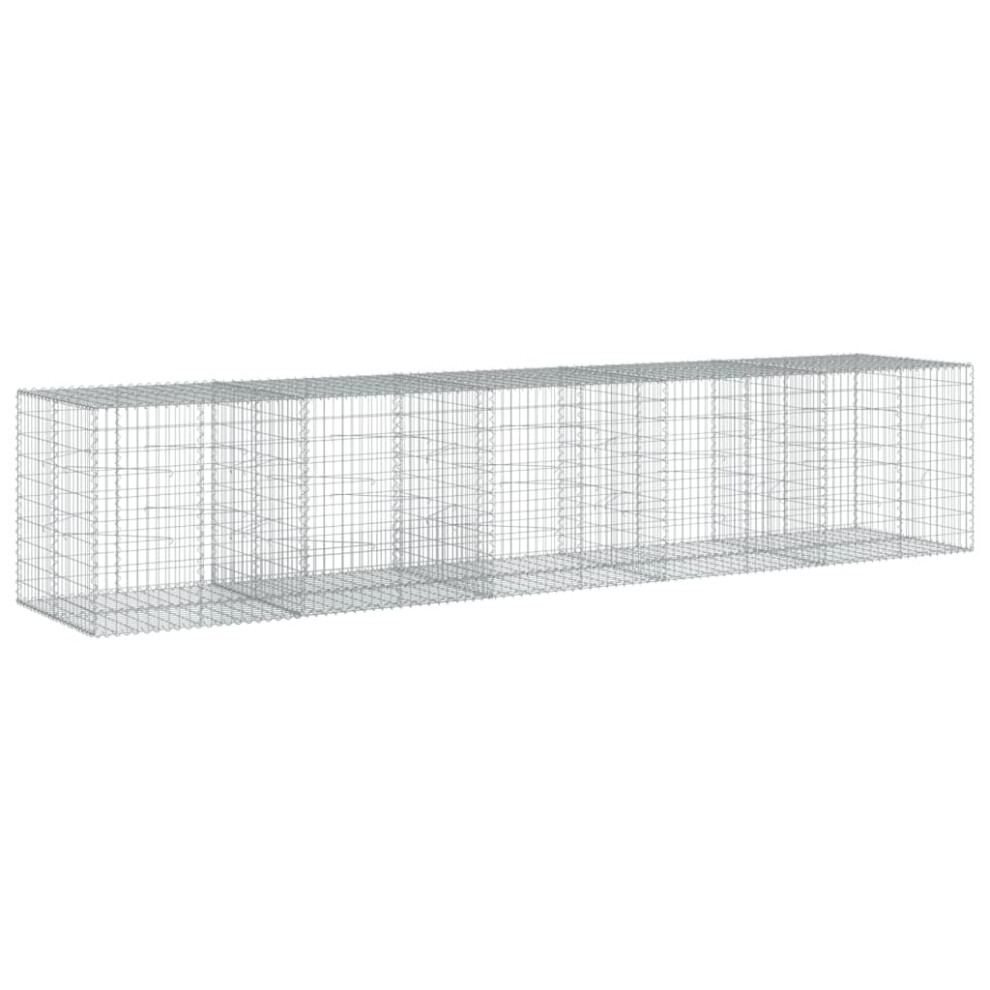 Vidaxl (500 X 100 X 100 Cm) Gabion Basket With Cover Gabion Raised Bed Gabion Cage Galvanised Iron