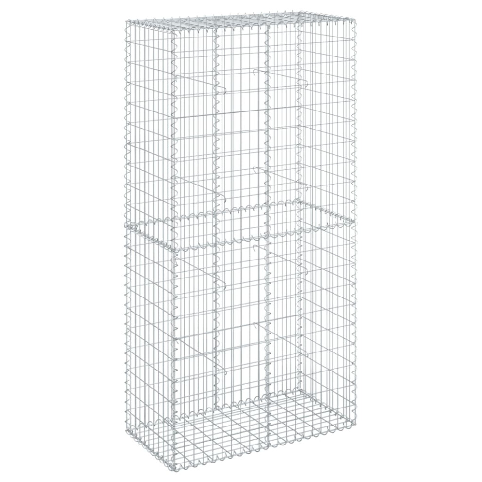 Vidaxl (100 X 50 X 200 Cm) Gabion Basket With Cover Gabion Raised Bed Gabion Cage Galvanised Iron