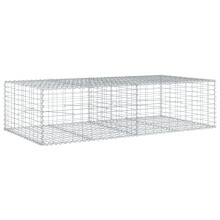 (200 x 100 x 50 cm) vidaXL Gabion Basket with Cover Gabion Raised Bed Gabion Cage Galvanised Iron
