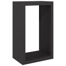 (black, 60 x 40 x 100 cm) vidaXL Firewood Rack Fireplace Log Store Firewood Log Rack Log Holder Steel