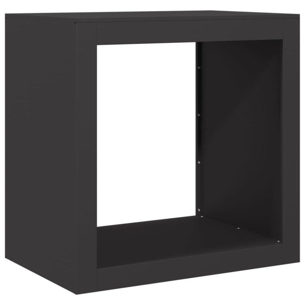Vidaxl (Black, 60 X 40 X 60 Cm) Firewood Rack Fireplace Log Store Firewood Log Rack Log Holder Steel
