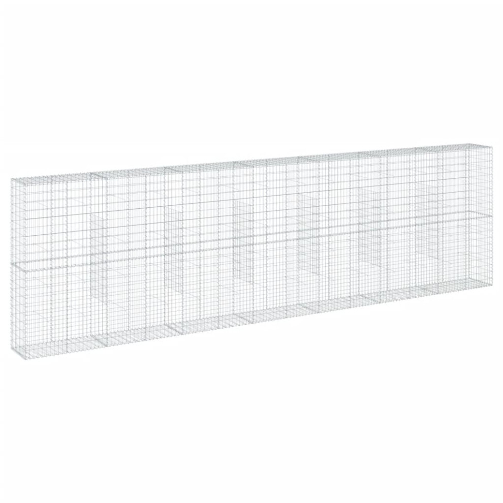 Vidaxl (700 X 50 X 200 Cm) Gabion Basket With Cover Gabion Raised Bed Gabion Cage Galvanised Iron