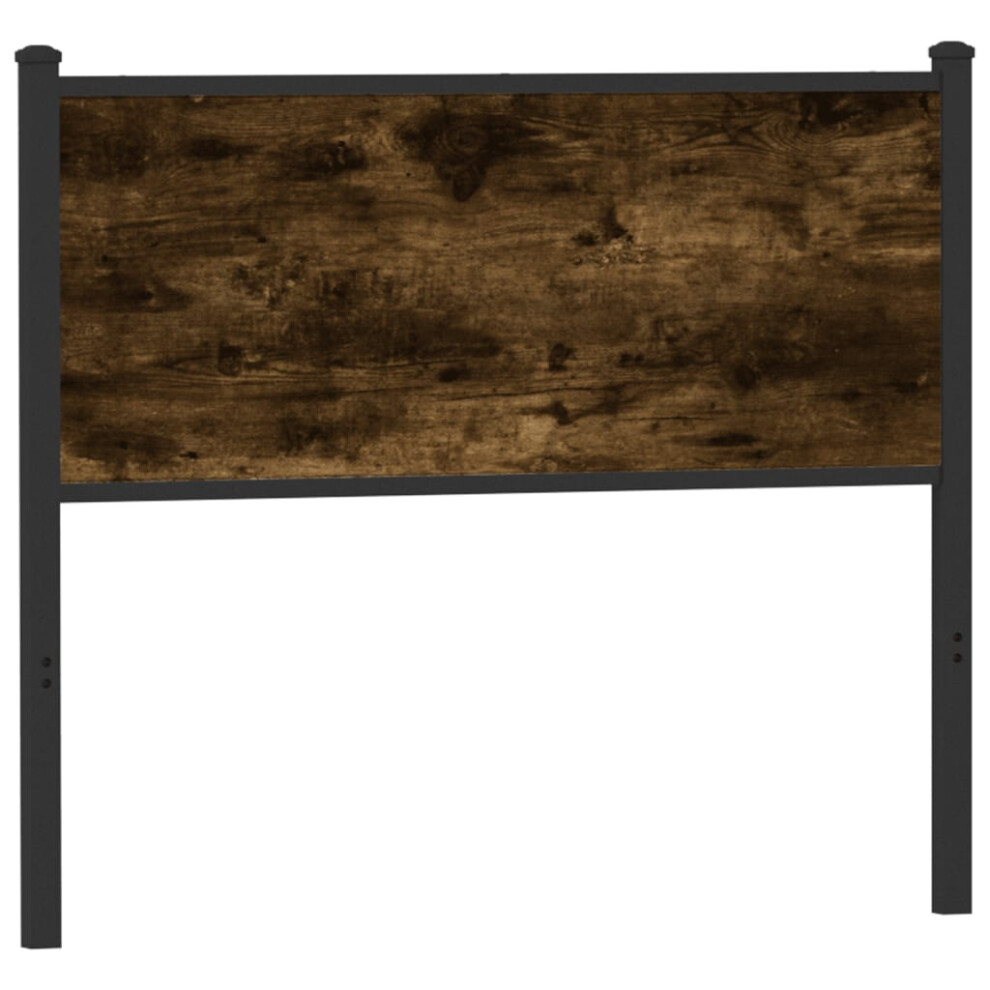 (smoked oak, 100 cm) vidaXL Headboard Bedroom Bed Headboard Bed Header Engineered Wood and Steel