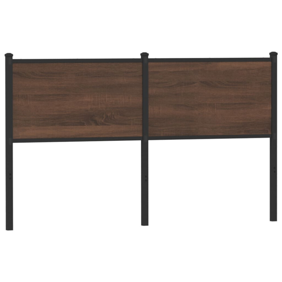 (brown oak, 140 cm) vidaXL Headboard Bedroom Bed Headboard Bed Header Engineered Wood and Steel