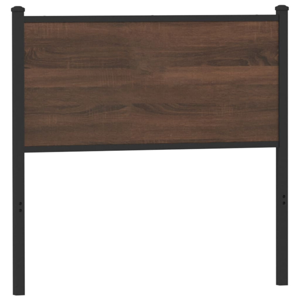 (brown oak, 90 cm) vidaXL Headboard Bedroom Bed Headboard Bed Header Engineered Wood and Steel