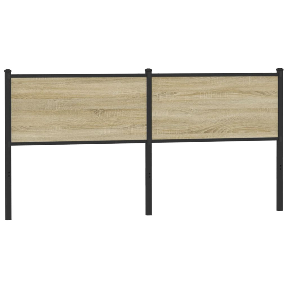 (sonoma, 160 cm) vidaXL Headboard Bedroom Bed Headboard Bed Header Engineered Wood and Steel