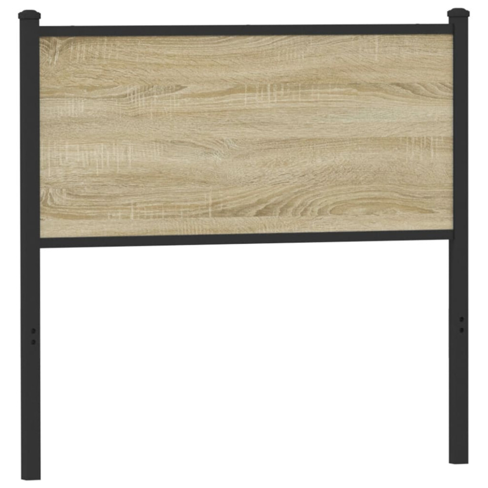 (sonoma, 75 cm) vidaXL Headboard Bedroom Bed Headboard Bed Header Engineered Wood and Steel