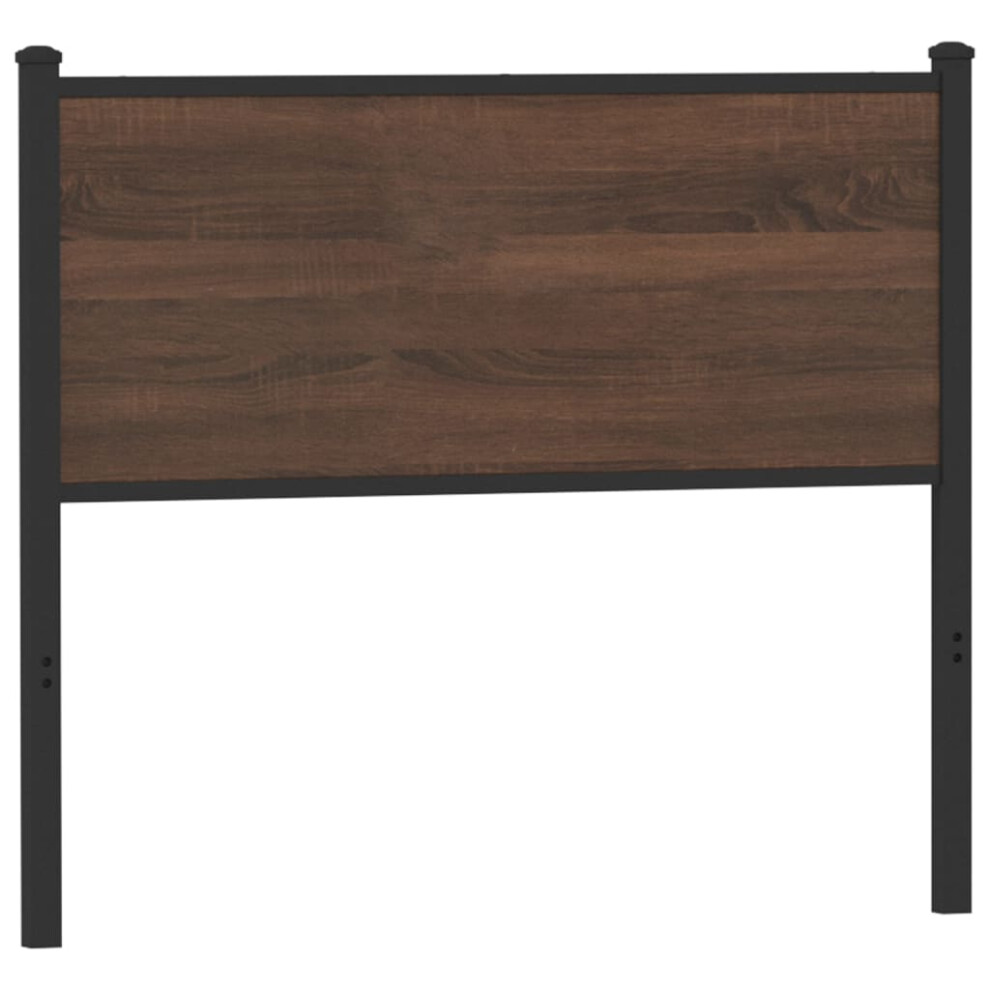 (brown oak, 100 cm) vidaXL Headboard Bedroom Bed Headboard Bed Header Engineered Wood and Steel