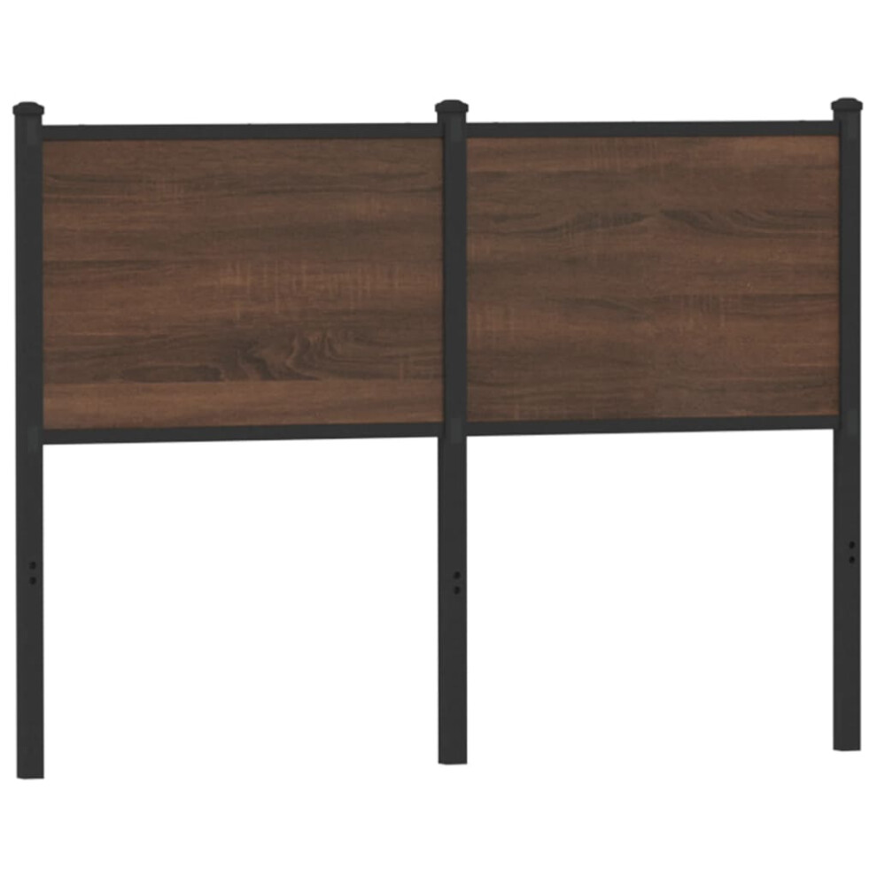 (brown oak, 120 cm) vidaXL Headboard Bedroom Bed Headboard Bed Header Engineered Wood and Steel