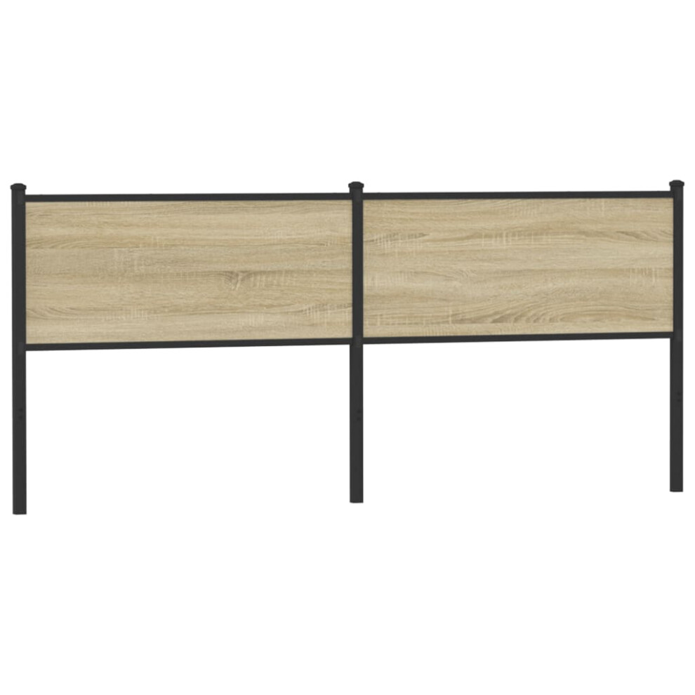 (sonoma, 200 cm) vidaXL Headboard Bedroom Bed Headboard Bed Header Engineered Wood and Steel