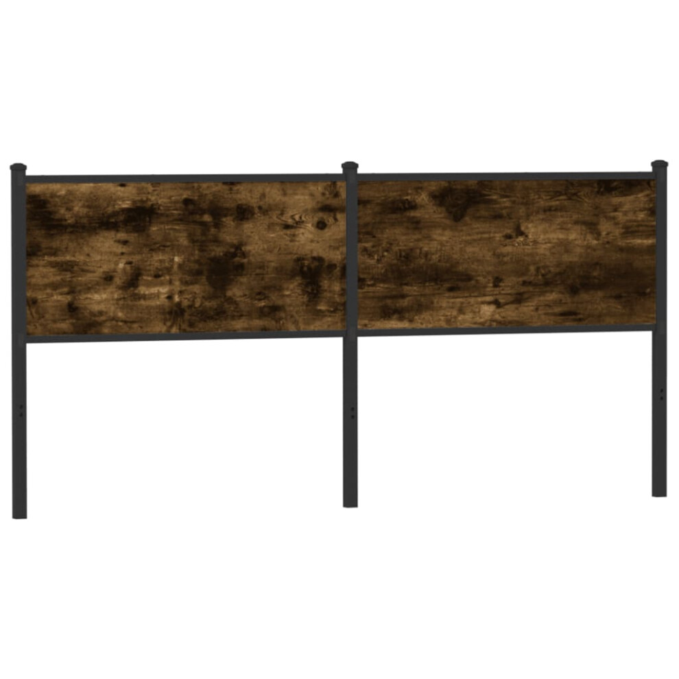 Vidaxl (Smoked Oak, 160 Cm) Headboard Bedroom Bed Headboard Bed Header Engineered Wood And Steel