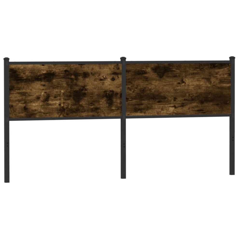 (smoked oak, 160 cm) vidaXL Headboard Bedroom Bed Headboard Bed Header Engineered Wood and Steel