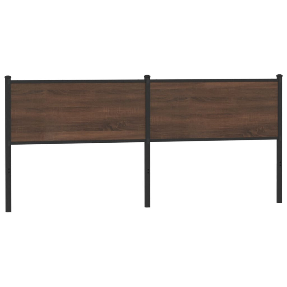 (brown oak, 190 cm) vidaXL Headboard Bedroom Bed Headboard Bed Header Engineered Wood and Steel