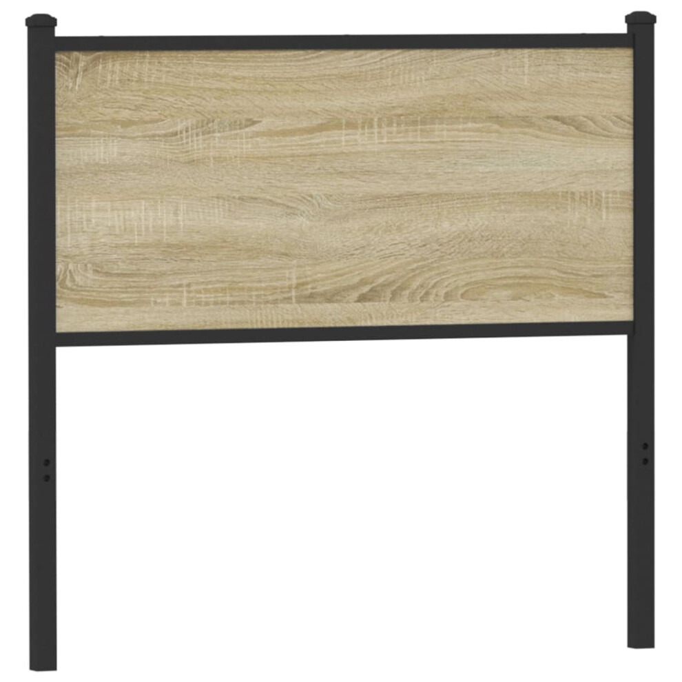 (sonoma, 90 cm) vidaXL Headboard Bedroom Bed Headboard Bed Header Engineered Wood and Steel