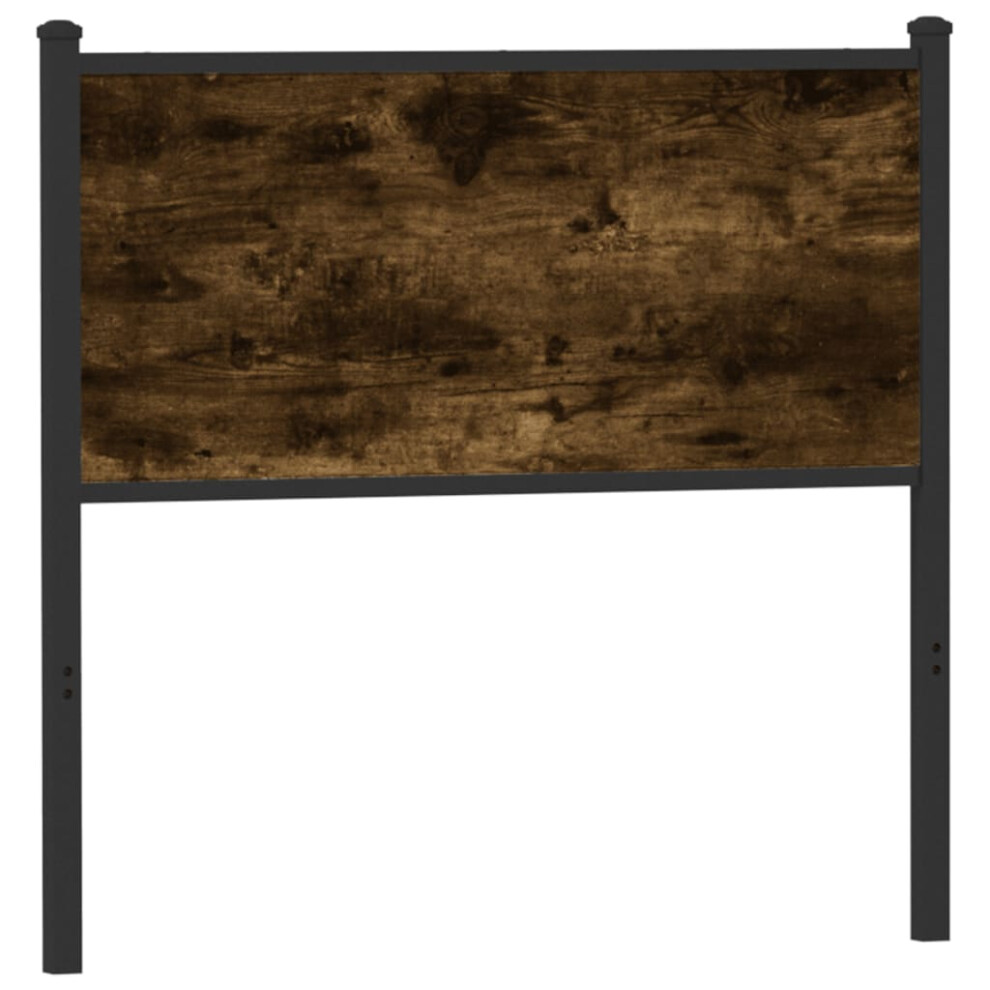 Vidaxl (Smoked Oak, 90 Cm) Headboard Bedroom Bed Headboard Bed Header Engineered Wood And Steel