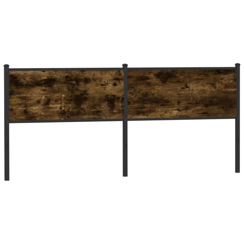 (smoked oak, 190 cm) vidaXL Headboard Bedroom Bed Headboard Bed Header Engineered Wood and Steel