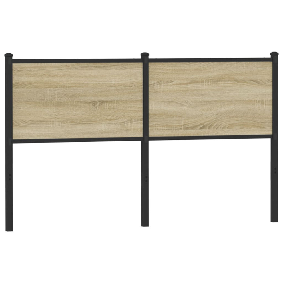 (sonoma, 150 cm) vidaXL Headboard Bedroom Bed Headboard Bed Header Engineered Wood and Steel