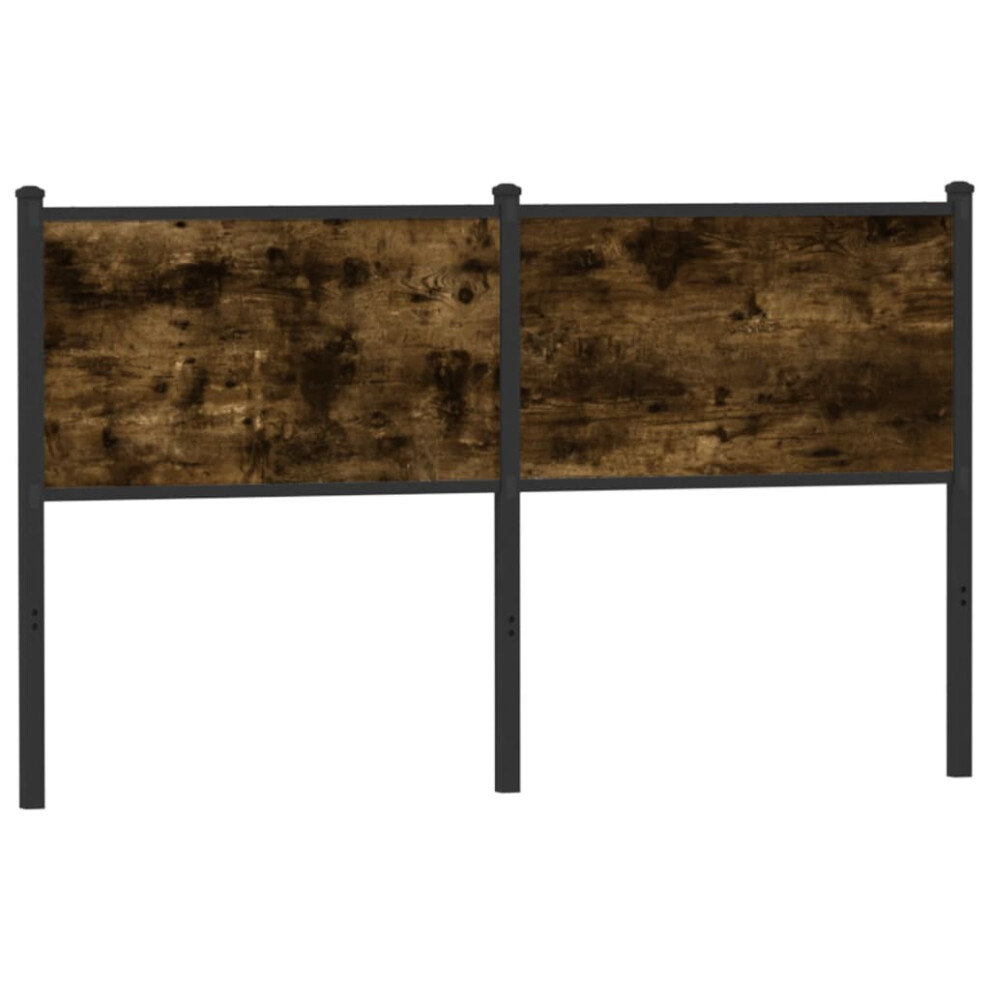 Vidaxl (Smoked Oak, 150 Cm) Headboard Bedroom Bed Headboard Bed Header Engineered Wood And Steel