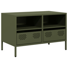 vidaXL TV-Schrank Olivgrün 68x39x43,5 cm Kaltgewalzter Stahl